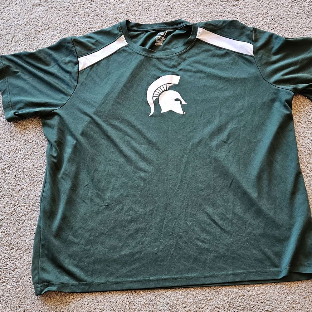 Pro Edge Green and White Short Sleeve Tee